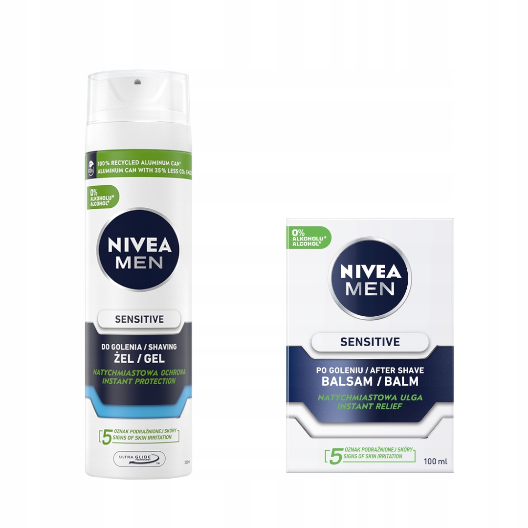 Nivea Men Sensitive upokojujúci gél na holenie 200 ml